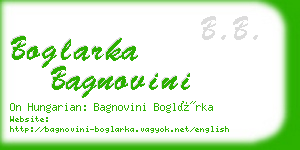 boglarka bagnovini business card